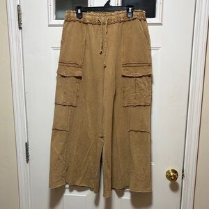Easel Tan Wide Leg Pants